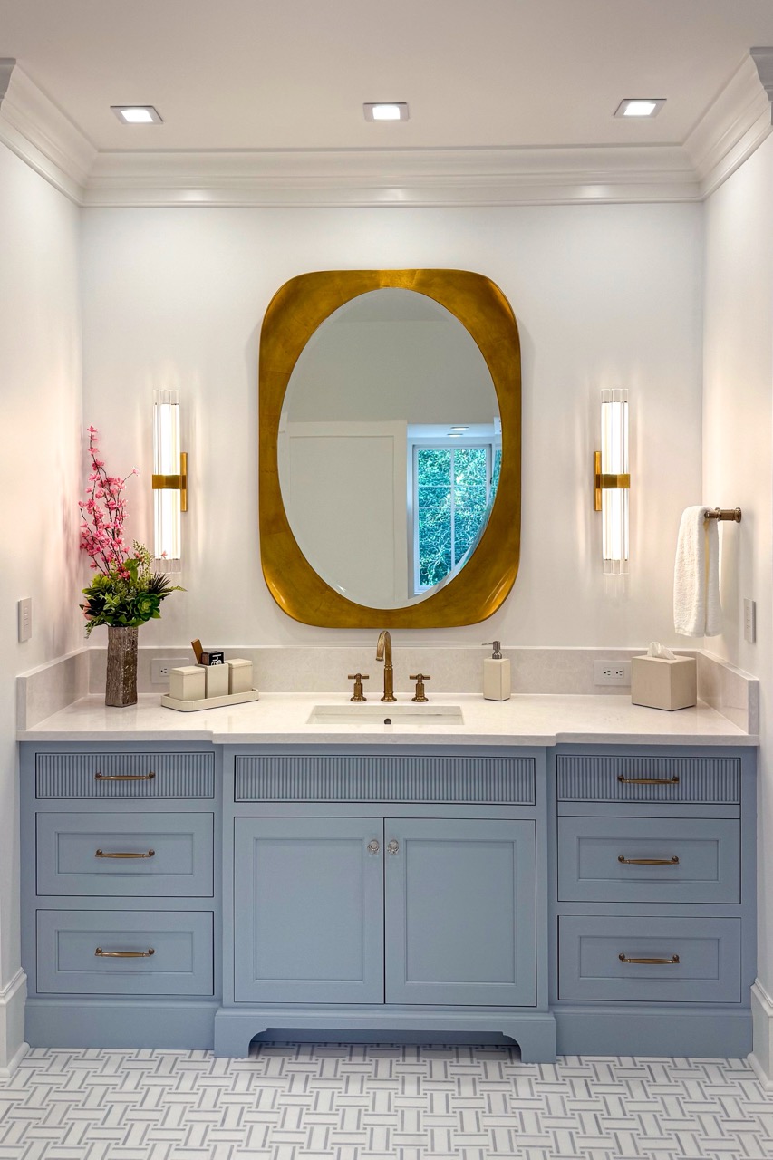 Bathroom remodel with modern lighting by West Electrical Installers in Raleigh, NC